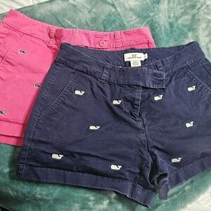 Bundle Vineyard Vines Women's Pink and Navy Whale Shorts